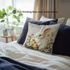 1pc 2D Printed Cute Bunny And Chick Pillowcase, Featuring a Single-Sided Print Design, Zipper Closure, Machine Washable, Without Internal Filling