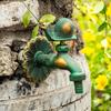 Rubinetto da Giardino Retrò Ottone Antico Scuola Materna Montaggio a Parete Animale Rubinetto Acqua Fredda Rubinetto per Lavabo