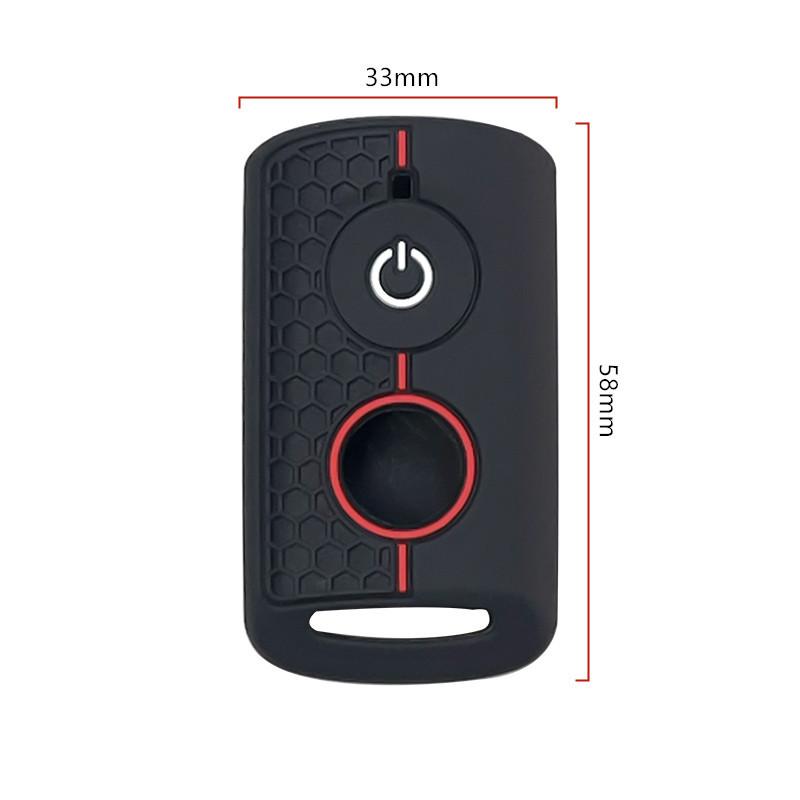 Silicone Key Fob Cover Case For Yamaha Nmax 155 / Nvx 155 / Aerox 155 / Aerox 300, Honeycomb Texture Soft Remote Key Protector