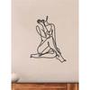 Minimalist Wire Female Body Silhouette Abstract Metal Wall Art Sculpture Home Decor