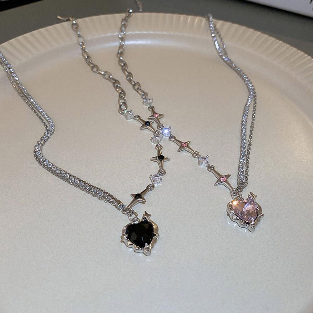 Sweet Cool Spice Girl Diamond Love Mang Star Necklace Necklace Wind Female Creative Fashion Des S8D2