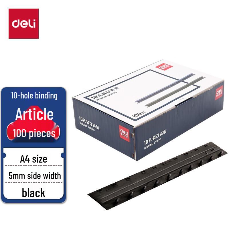 Deli A4 10-Hole Plastic Binding Strips