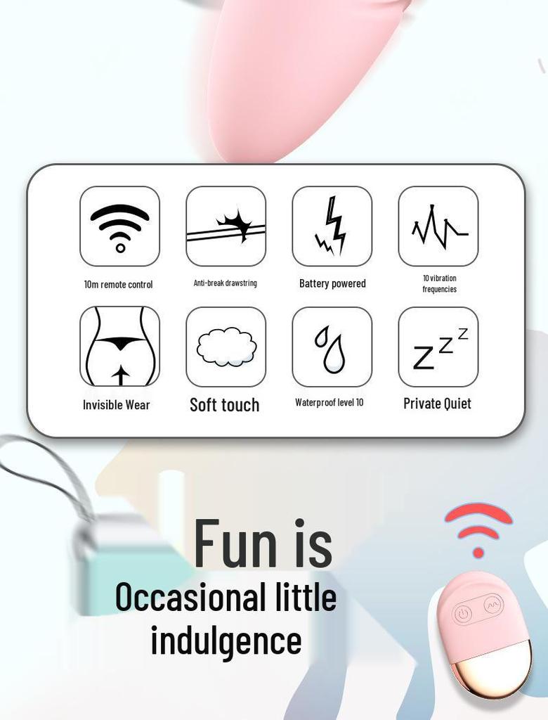 Comejoy Gladiator Wireless Remote Vibrating Egg - Variable Frequency Wearable Vibrator for Women
