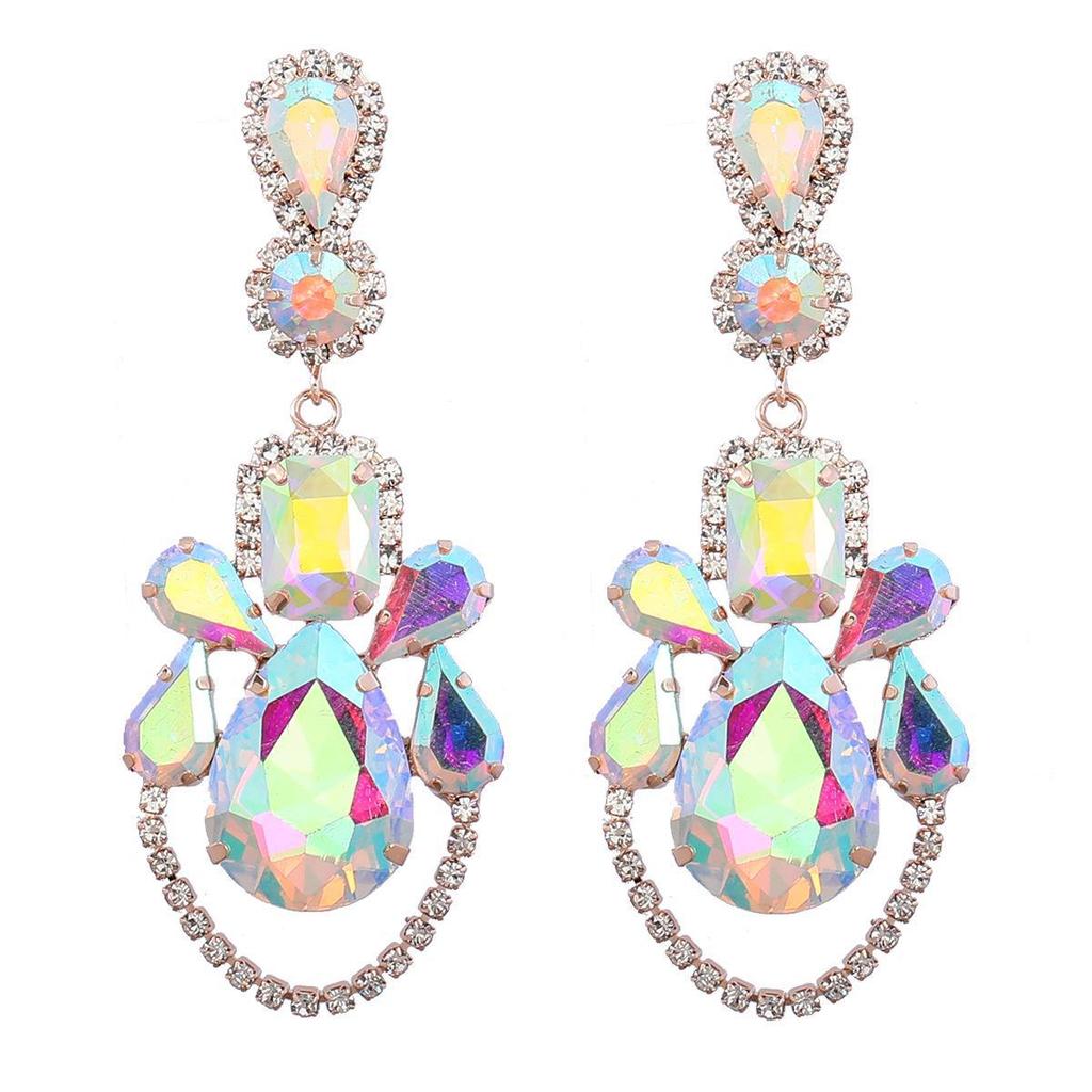 European & American Retro Temperament Water Drop Acrylic Earrings 