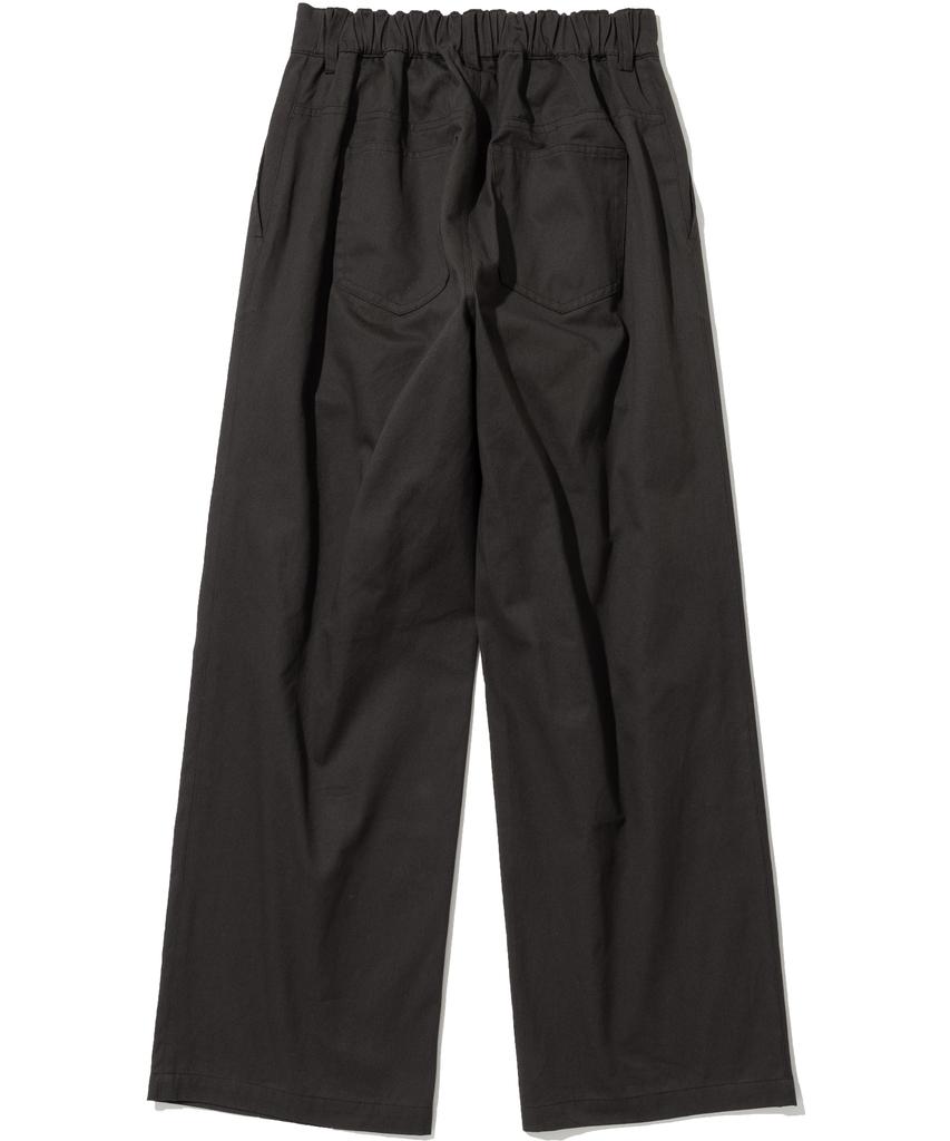 NOT4NERD Two Tuck Wide Cotton Pants - Charcoal