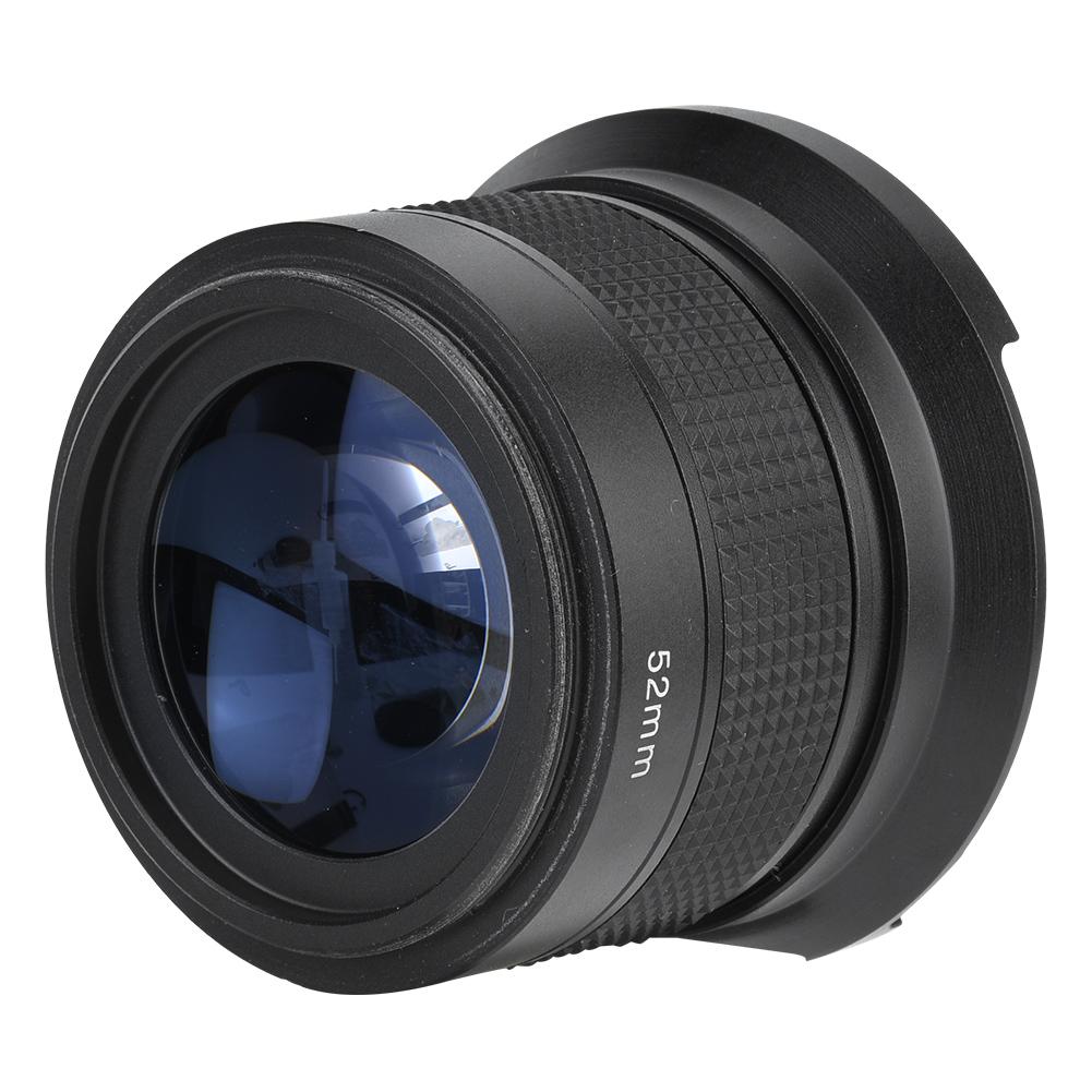 52mm 0.35X Universal Wide Angle Fisheye Lens with Lens Caps Storage Pouch for SLR DSLR