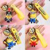 Breloc Adorabil cu Minioni Inel Drăguț din Silicon pentru Chei de Mașină PVC Cadou Pentru Copii Femei Bărbați