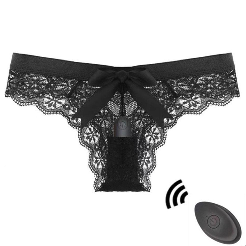 Women's Lace Vibrating Panties Wireless Remote Control Rechargeable Bullet Vibrator Strap-on Underwear Adult Sex Toy