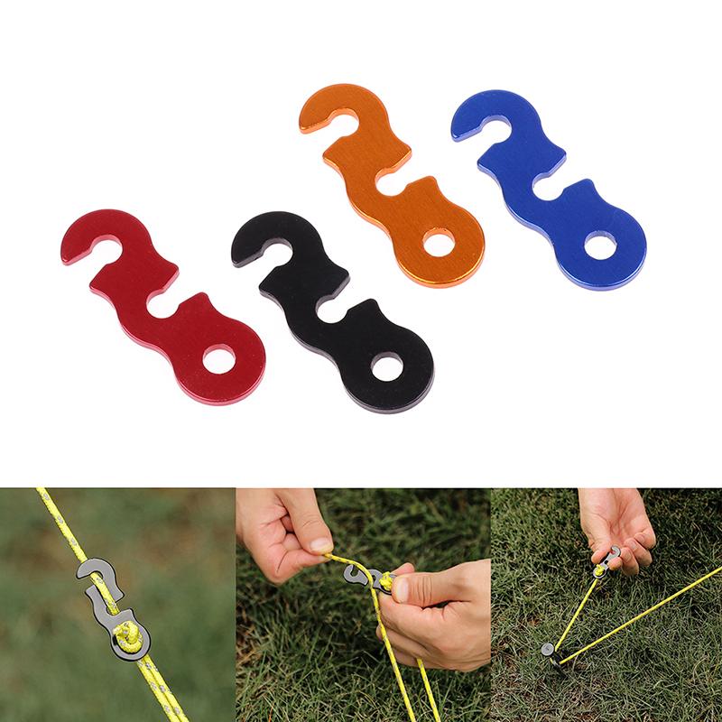 10Pcs Adjustable Camping Tent Cord Rope Buckle S Type Tensioners Fastener Kit
