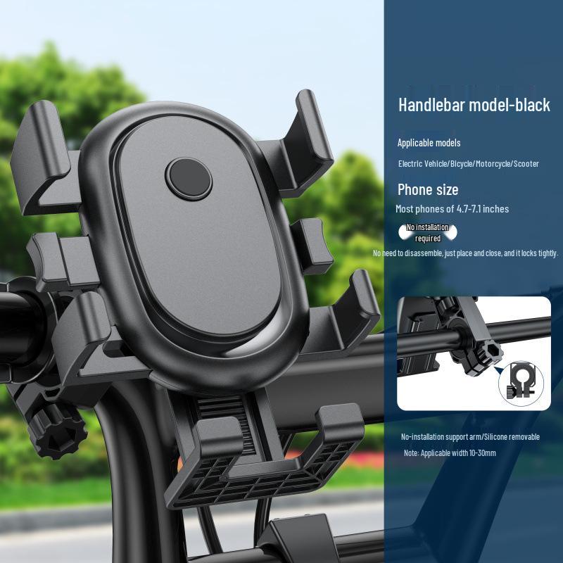 

Shockproof Universal Phone Mount for Car, Bicycle & Motorcycle - Electric Vehicle Rearview Mirror Holder for Navigation & Takeaway.