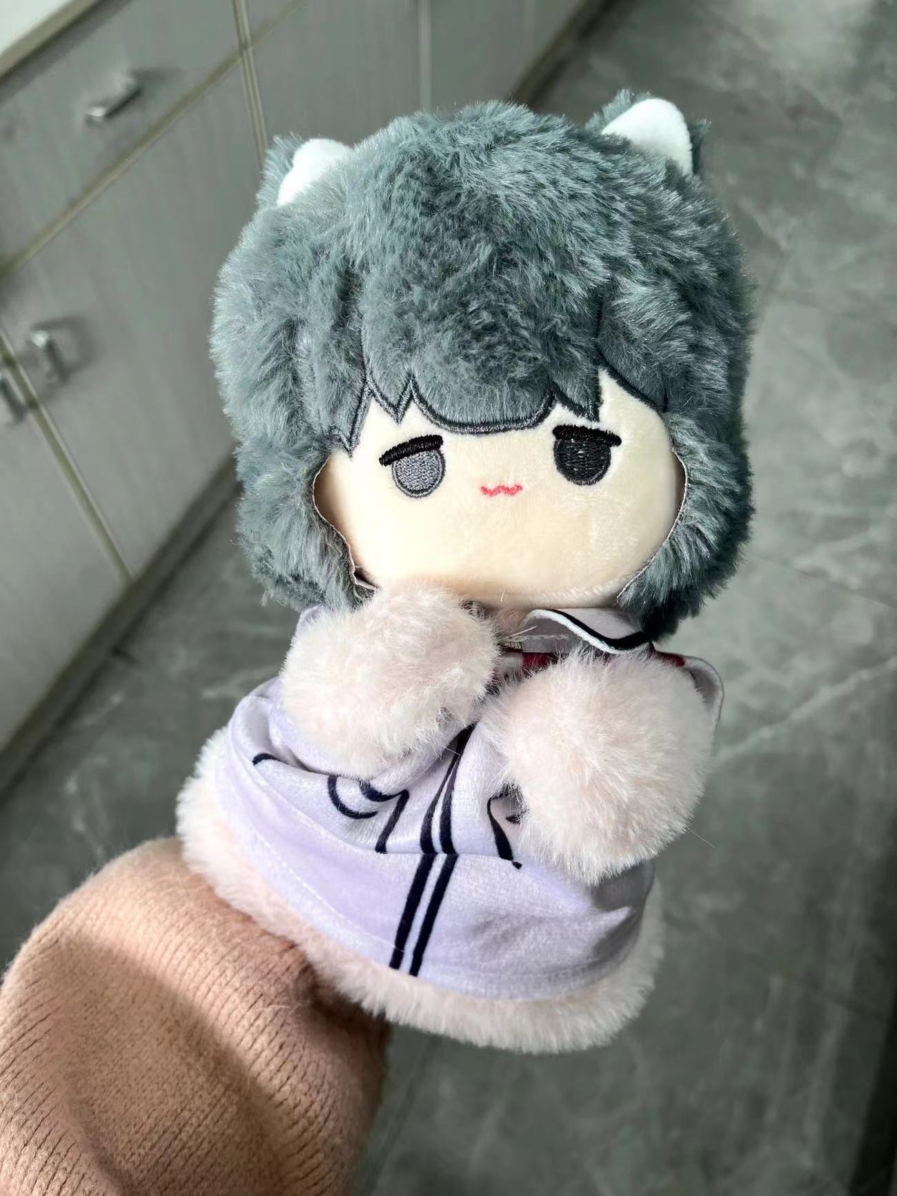 Anime Link Click Plüsch Handpuppe Puppe 25cm Charles Lucas Qiao Ling Weiches Stoffhandschuh Spielzeug Geburtstagsgeschenk 25cm