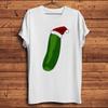Merry Christmas Santa Claus Pickle Reindeer Funny Xmas Holiday TShirtCasual Short Sleeve T ShirtUnisex Gift Teenocrack Print