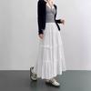 Dopamine Wear French Splicing High Waist Skirt Women's Summer New Sweet Age Reduction A Cake Big Skirt Long
