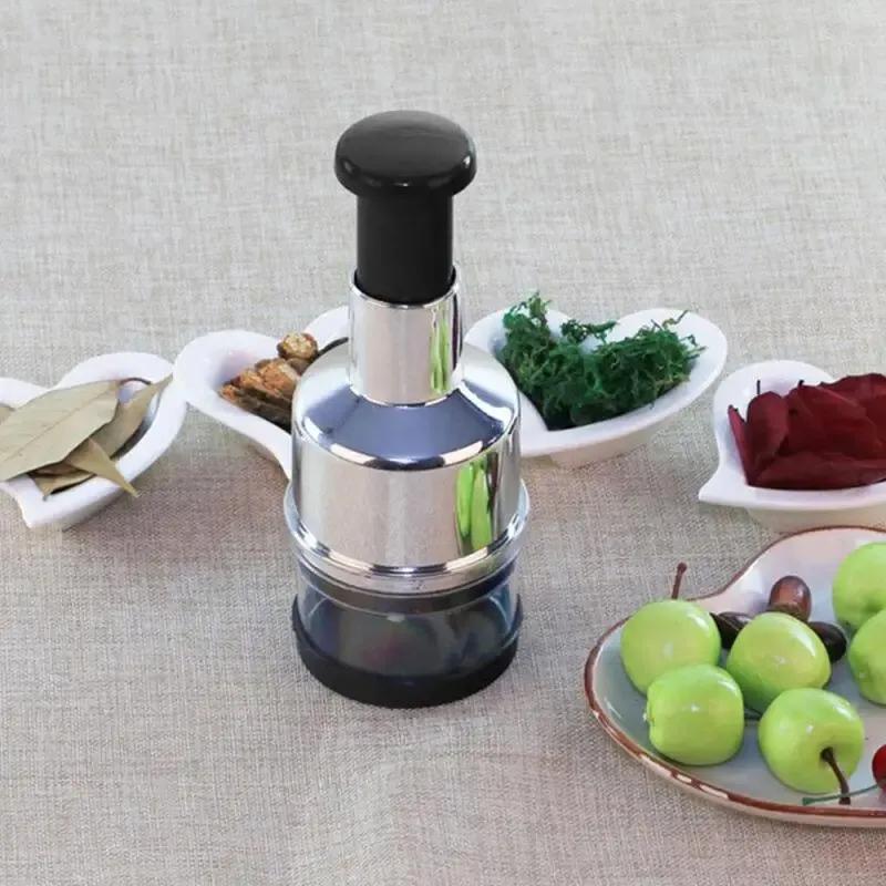 2024 Hand Press Garlic Chopper Multi-Function Manual Onion Cutter Vegetable Chopper Handheld Food Processor Shredder Garlic Mincer Hand Hand