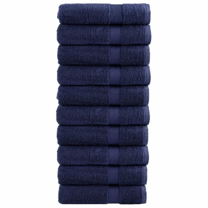 VidaXL Essuie-mains de Qualité Supérieure 10 pcs, Serviettes de Bain, Serviettes à Main, Débarbouillettes de Salle de Bain, 137259
