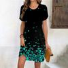 Summer Women's Short Sleeve Dress 2026 Print Women Clothing