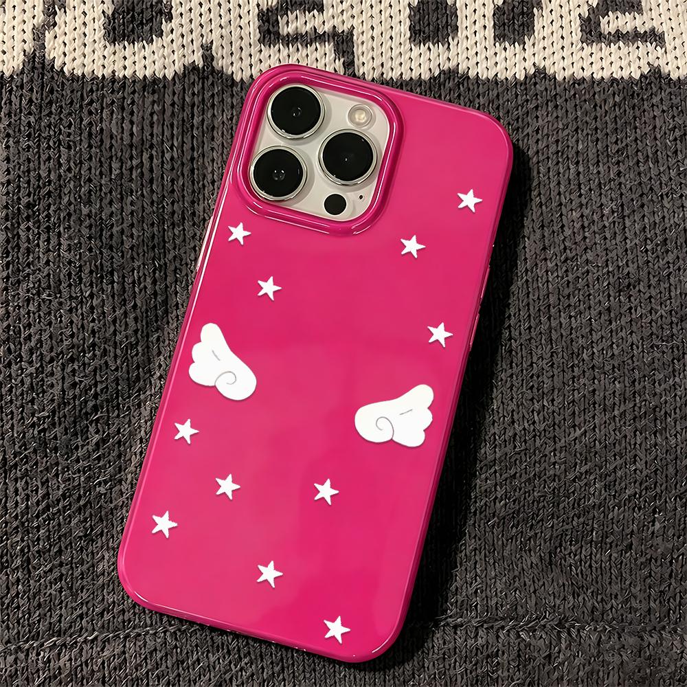Little Angel Wings Phone Case For Iphone 11 12 13 14 Plus 15 16 17 Pro Max 17Air Phone Cover Non-Yellowing Coque Funda