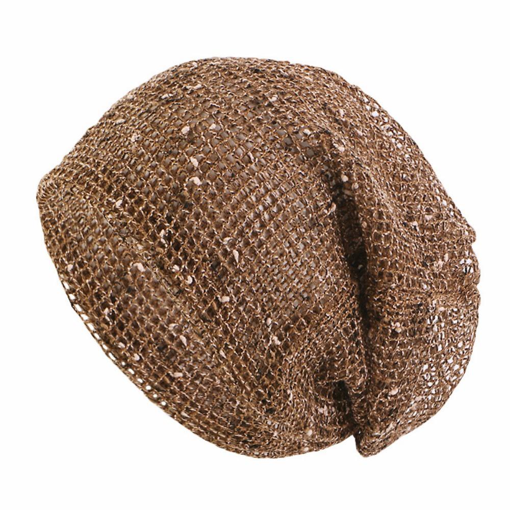 

Breathable Twist Woven Hat Double Used Beanie Cap Casual Hood Hat Ladies кофейный