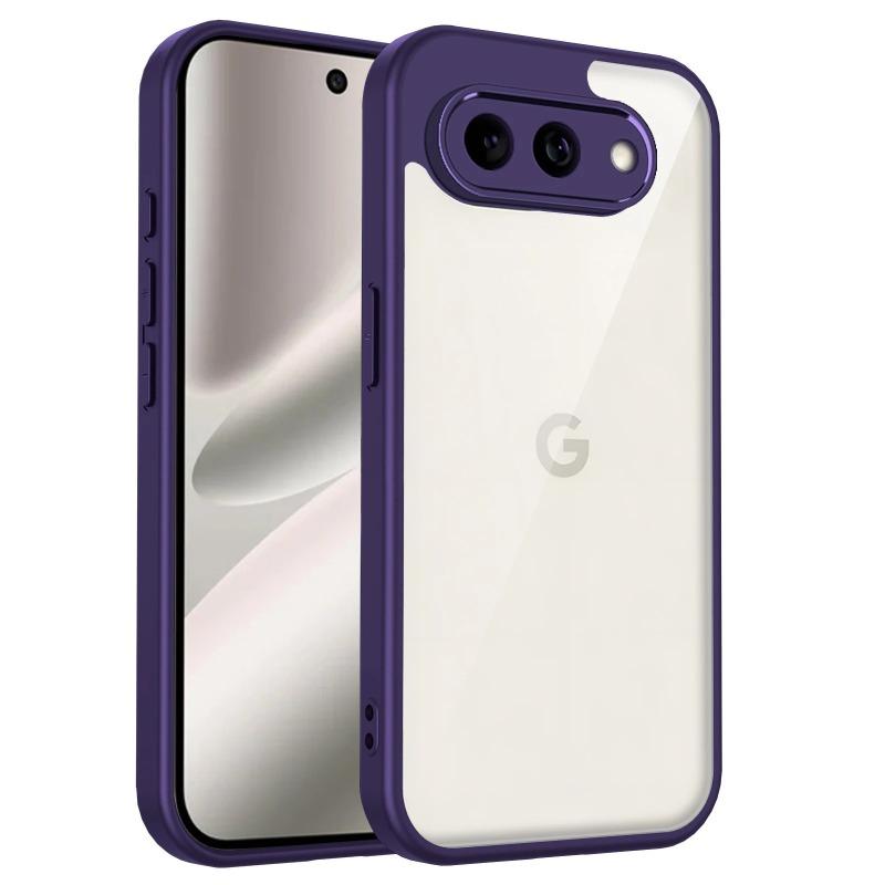 

EUCAGR For Google Pixel 10A 10Pro 9A Shockproof Silicone Bumper Hard Phone Case for Google Pixel 10 PRO XL Matte Back Cover Pixel 9A фіолетовий