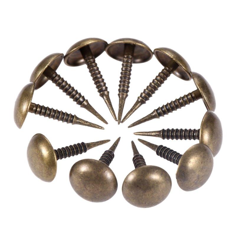 100Pcs Antique Bronze Upholstery Nails Jewelry Wood Box Sofa Tack Stud Pushpin Doornail Furniture Home Decor 8mm*15mm Hardware