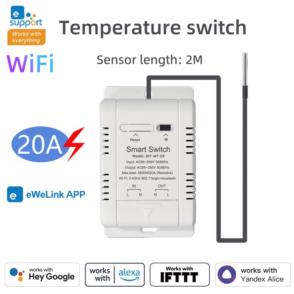 eWeLink Smart Temperature & Humidity Switch, Compatible with Alexa & Google Voice