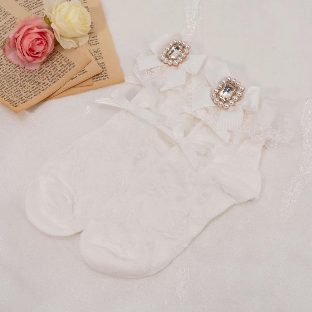 Sweet Style Lace Ankle Socks Bow Lolita Cotton Socks Gift Summer Spring Socks Women