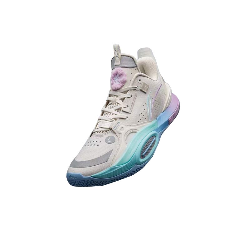 Li Ning All City 10 V1 Marshmallow Cushioning Non-Slip Low-Top Basketball Shoes Men Sneakers Pearl-White ABAS009-AN