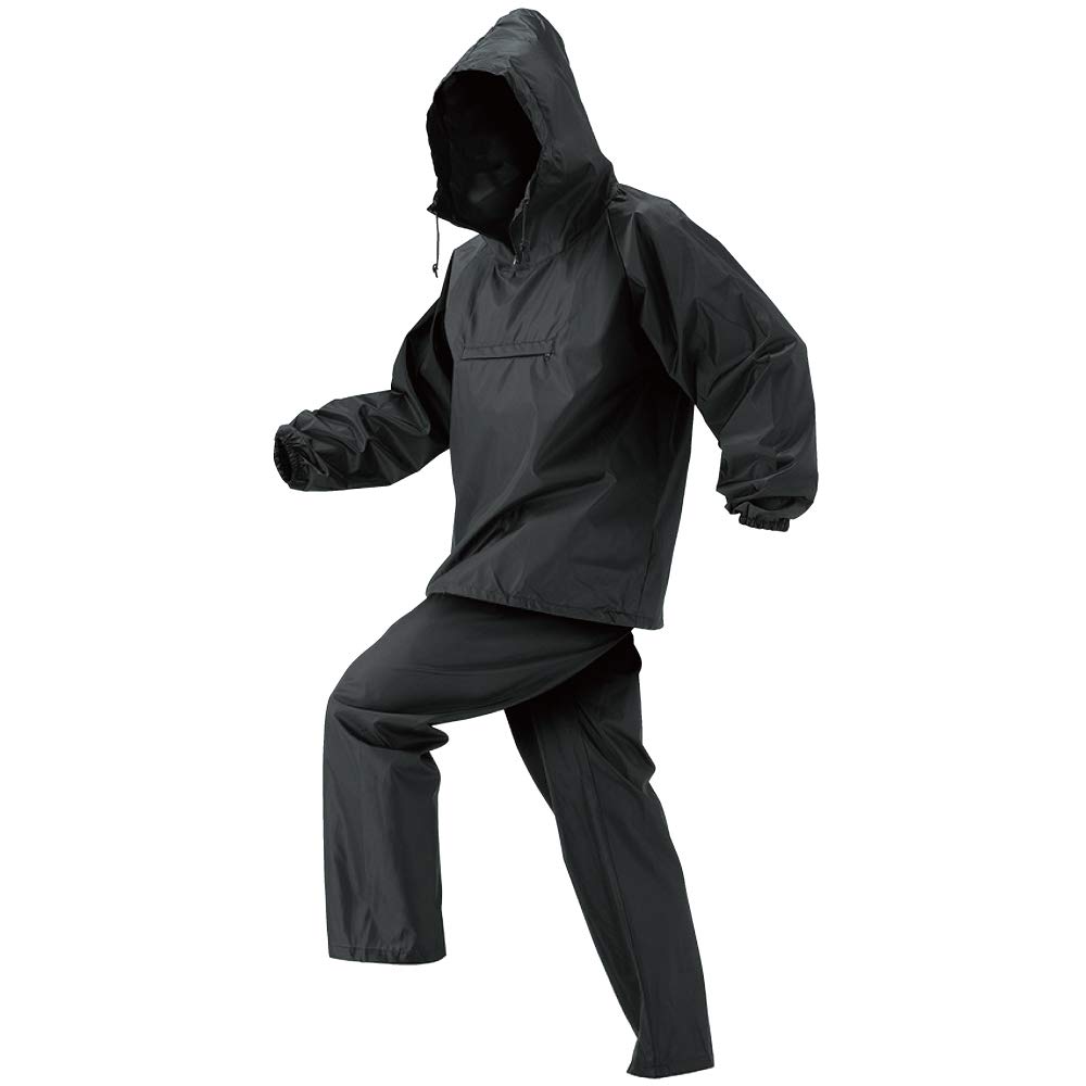 

Куртка Otafuku Gloves, комплект из верхней и нижней части, Rain Factory Water Black 3 л [100% полиэстер, водоотталкивающий] RF-23 чёрный