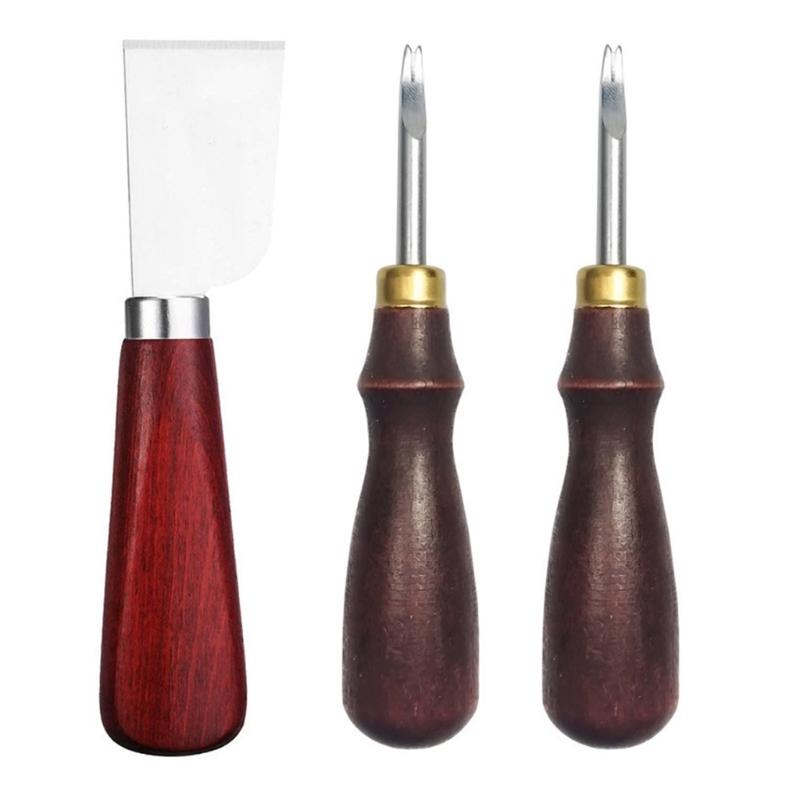 Leather Edging Skiving Beveler Metal Leather Skiver Tool Leather Cutting Trimmer Tool Wood Leather Edging Burnisher