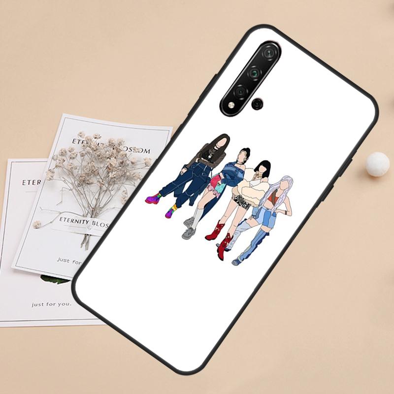 Korean Fashion Girl Kpop Band For Huawei Nova 3i 7i 8i 11i Y91 Y90 Y61 Y60 Y70 Nova 10 9 SE 11 P20 P40 Lite P30 Pro Case