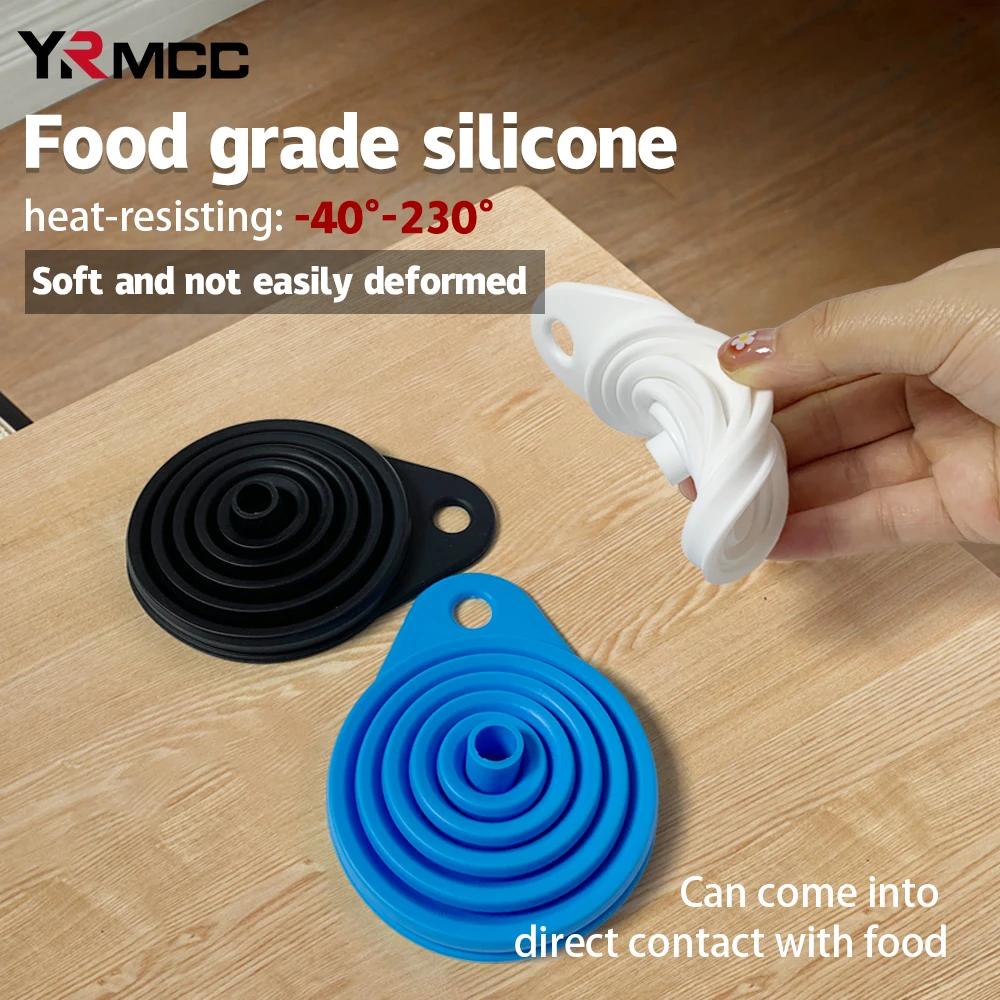 2Pcs Foldable Car Engine Funnel Silicone Liquid Funnel Washer Engine Oil Petrol Change Tools For Motorcycle Car Acesssories