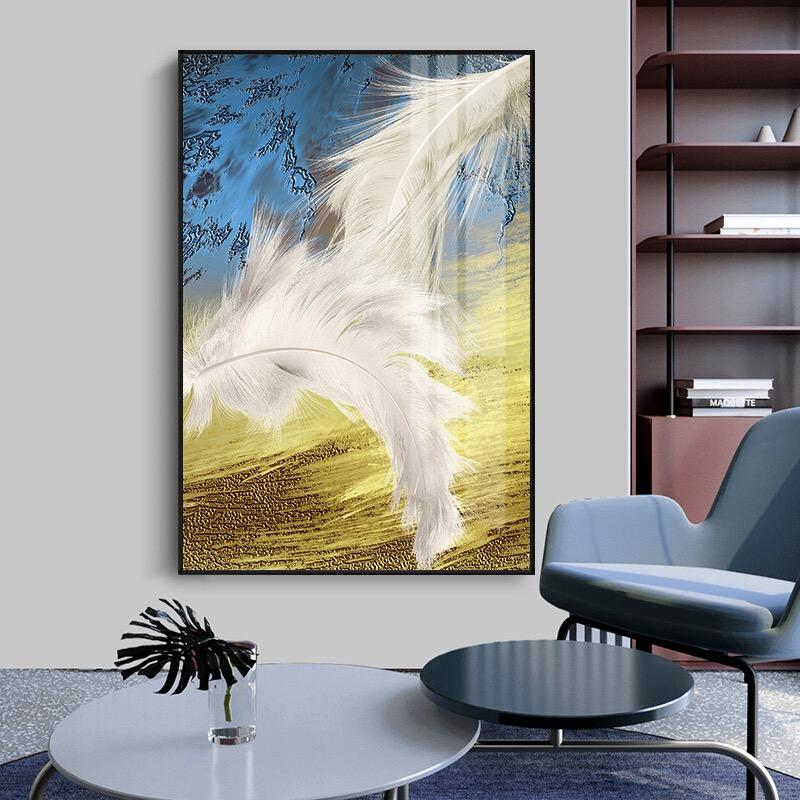 

Современный минималистский абстрактный плакат с перьями для коридора, прохода, ресторана, гостиной, фоновой стены, домашнего декора, картины, сердечника, без рамки 21*30cm No Frame