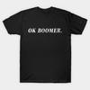 Herren Schwarzes Print-T-Shirt Ok Boomer No-Cut Transferpapier Print Baumwoll-T-Shirt