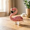 Flamingo Statue Hand Blown Glass Flamingo Figurines,Art Glass Flamingo Sculpture,Souvenir Home Decors Gift for Mom Women