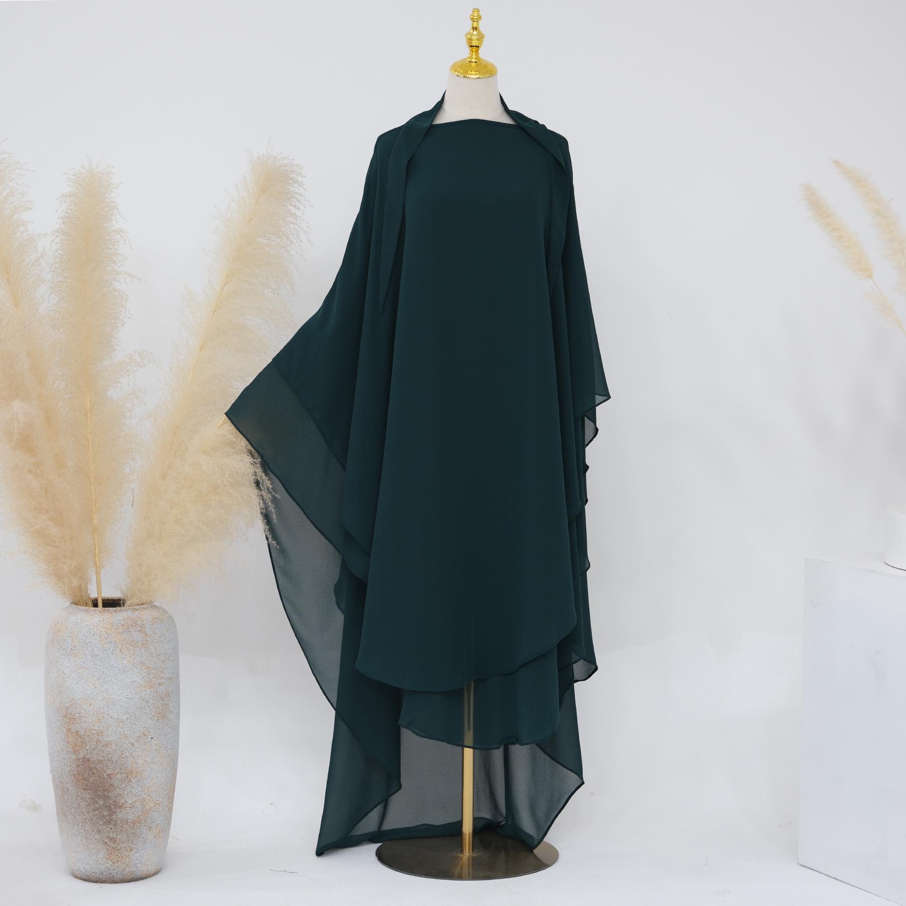 

2023 Loriya Однотонный Двухслойный Шифоновый Платок Полный Круг Большой Платок на Голову HJ916 One Size