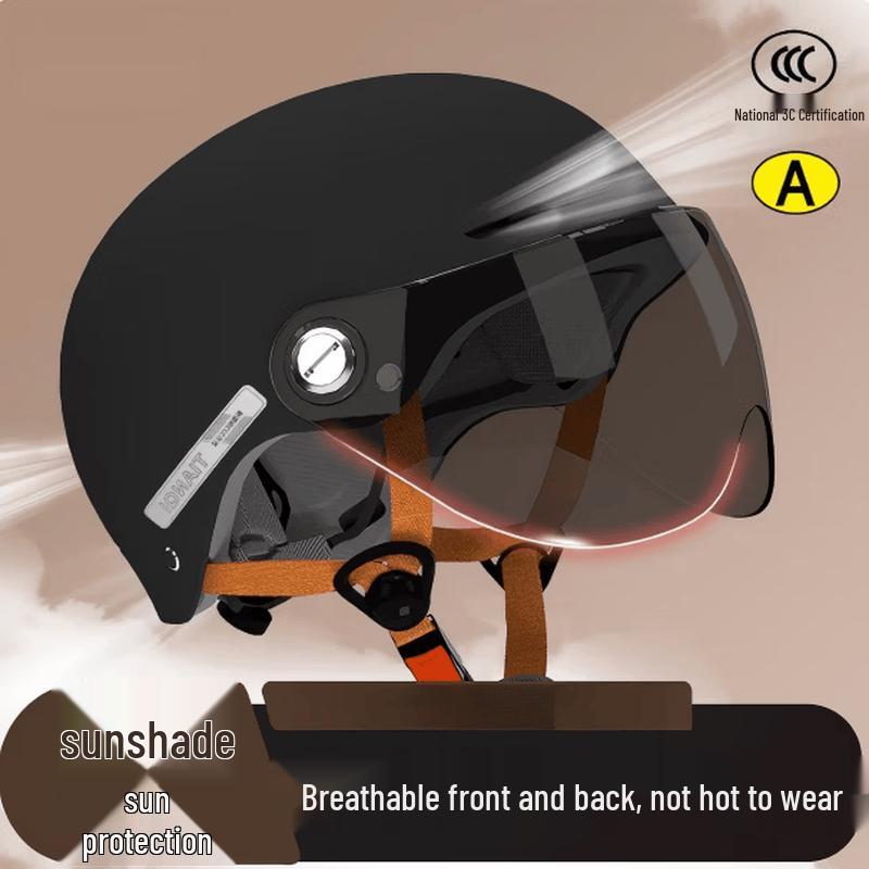 GUAIKEAI Breathable Commuter Half Helmet with Sun Visor