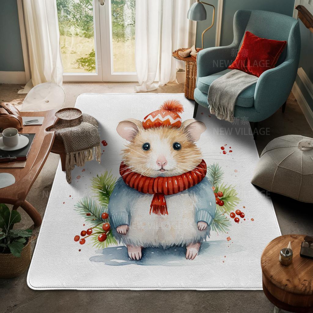 Hauseingangsteppich Fußmatte Haustür Wohnzimmer Bad Fuß Badezimmer rutschfest wasserabsorbierend Teppiche Bad Frohe Weihnachten Winter