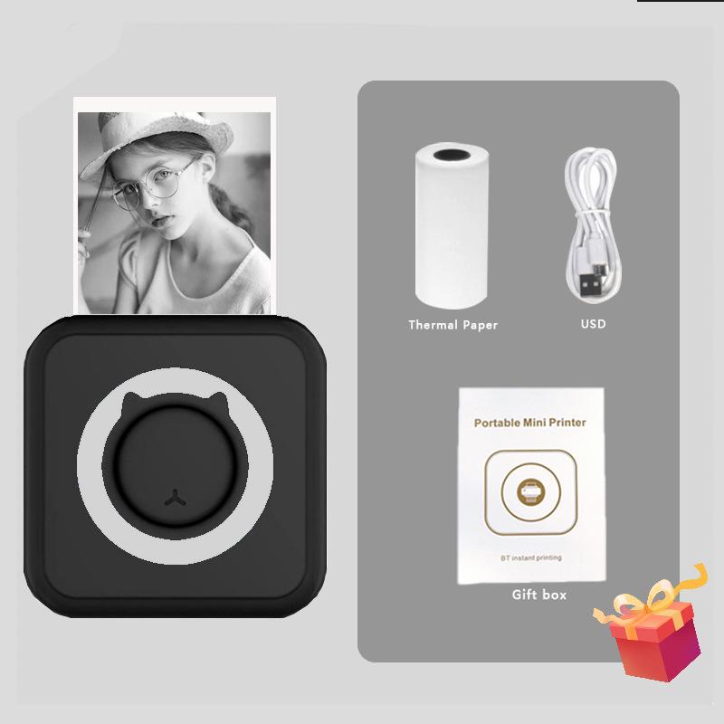 Pocket-Sized Bluetooth Thermal Printer for Students: Portable Mini Photo, Text, and Label Printing