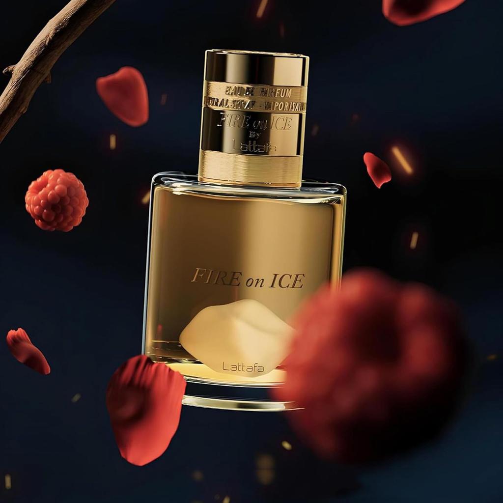 Lattafa FIRE on ICE Perfume, Arabic Dubai Fragrance, Long Lasting Scent, Unisex Eau de Parfum