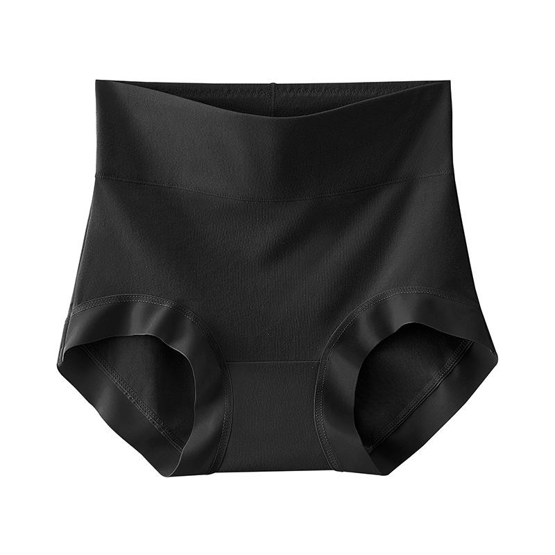 

Long Staple Cotton High Waist Women s Briefs Tummy Control Seamless & Breathable XXXL чорний