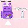 Kids Purple Backpack Large Capacity Waterproof Lightweight 37x24x12cm Multiple Pockets Violet