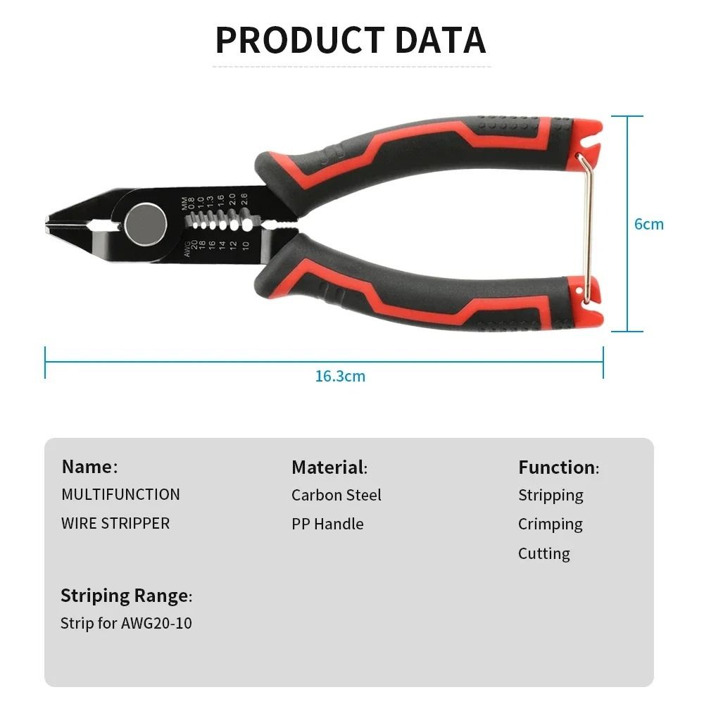 Multi-Function Stripping Cutter Professional Cable Wire Crimping Tools Home Improvement