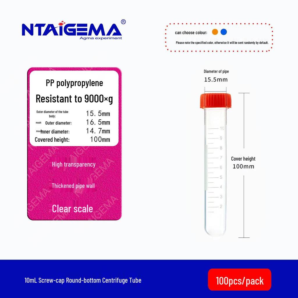 Disposable Plastic Centrifuge Tubes with Graduation Marks: 0.2/1.5/10/15/20/50/100ml
