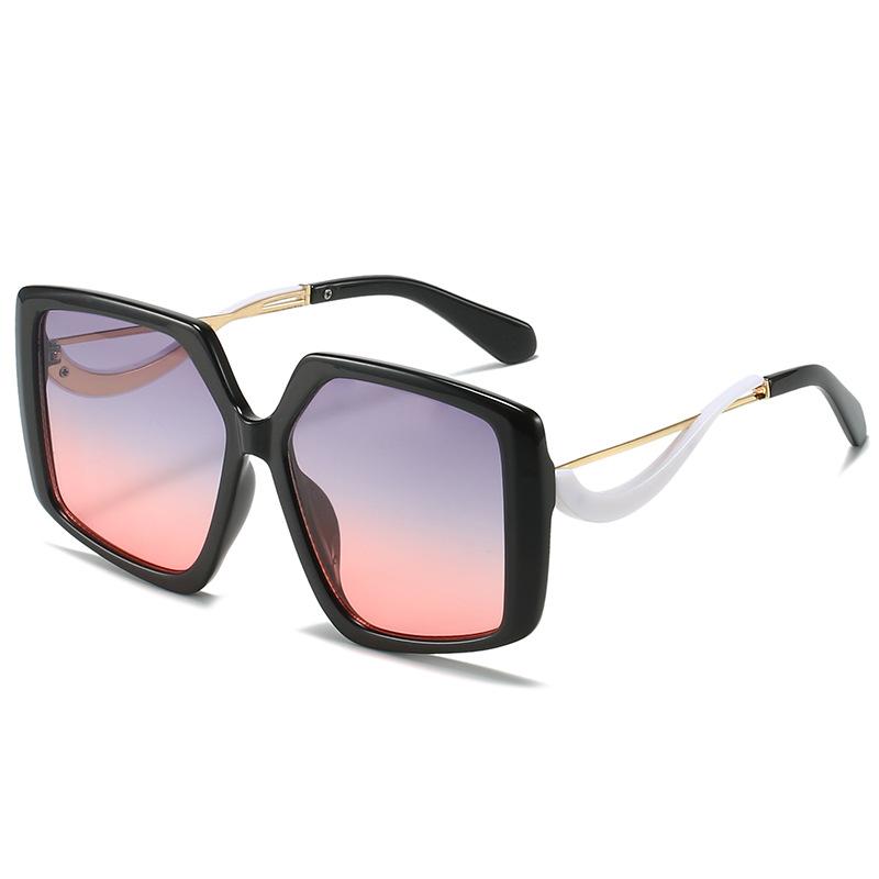 Luxury Square Sunglasses Women Brand Designer Sun Glasses Ladies Large Retro Black Eyeglasses