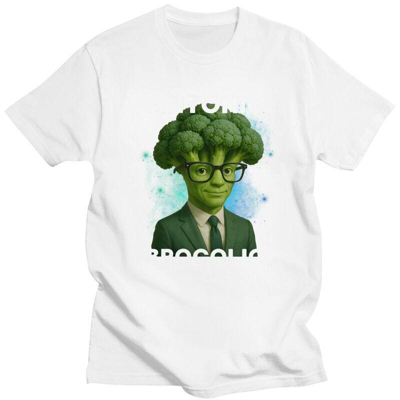 Antonio Brocolio Italian Brainrot Meme Broccoli T Shirt for Men 100 Cotton Tshirt Streetwaer Short Sleeve Tee Shirt Slim Fit