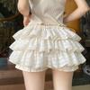 Kawaii spódnica lolita szorty damskie wzburzyć patchworkowy warstwowy wysokiej talii Y2k baletowa Mini spódniczka letnia impreza klubowa