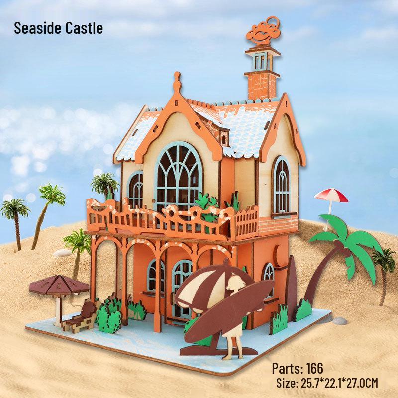 3D Wooden Ferris Wheel Puzzle - Educational DIY Gift for Kids