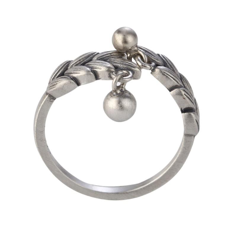 1pcs Wheat Tassel Ring, Artistic Retro Open Index Finger Ring, Simple And Fashionable Niche Design Ring