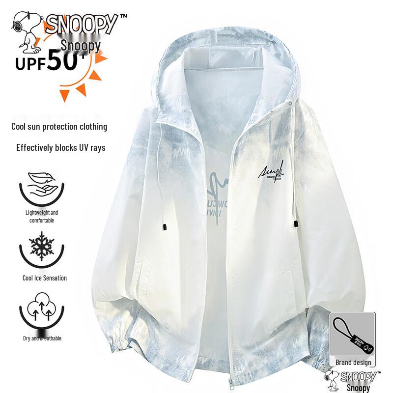 SNOOPY Men s Hooded Summer Sun Protection Jacket L синий
