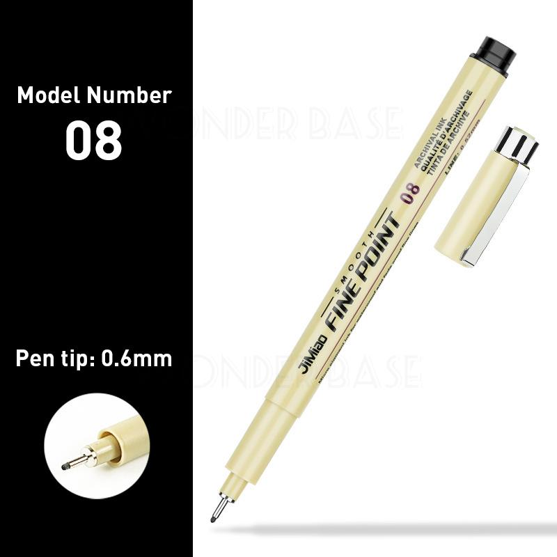12 Nibs Pigment Liner Micron Ink Marker Pen for Manga Draw Sketching Needle Pen Hook Line Pen Sketch Stationery Set Art Supplies